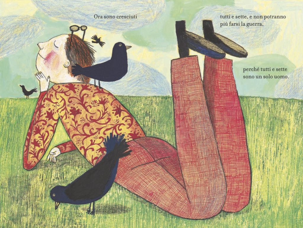 Interior illustration from One and Seven